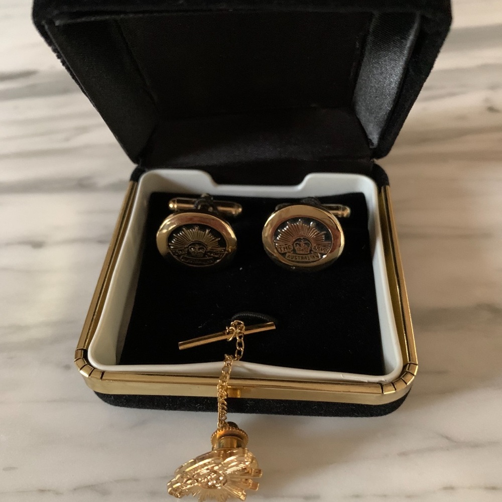 Australian Army Tie Pin and Cuff links
